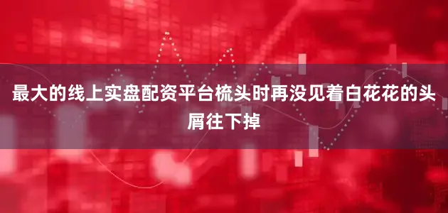最大的线上实盘配资平台梳头时再没见着白花花的头屑往下掉